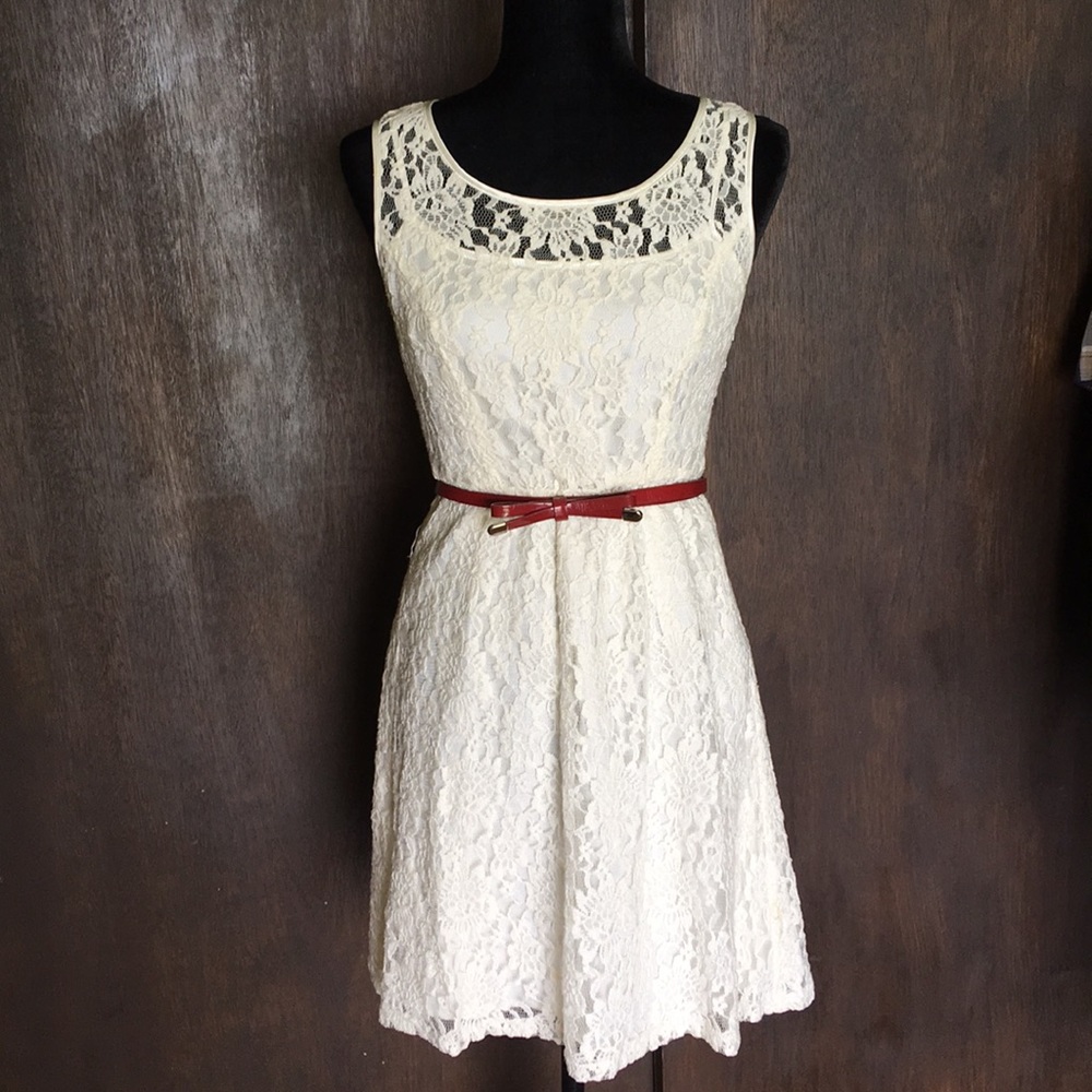 Cream Lace Dress